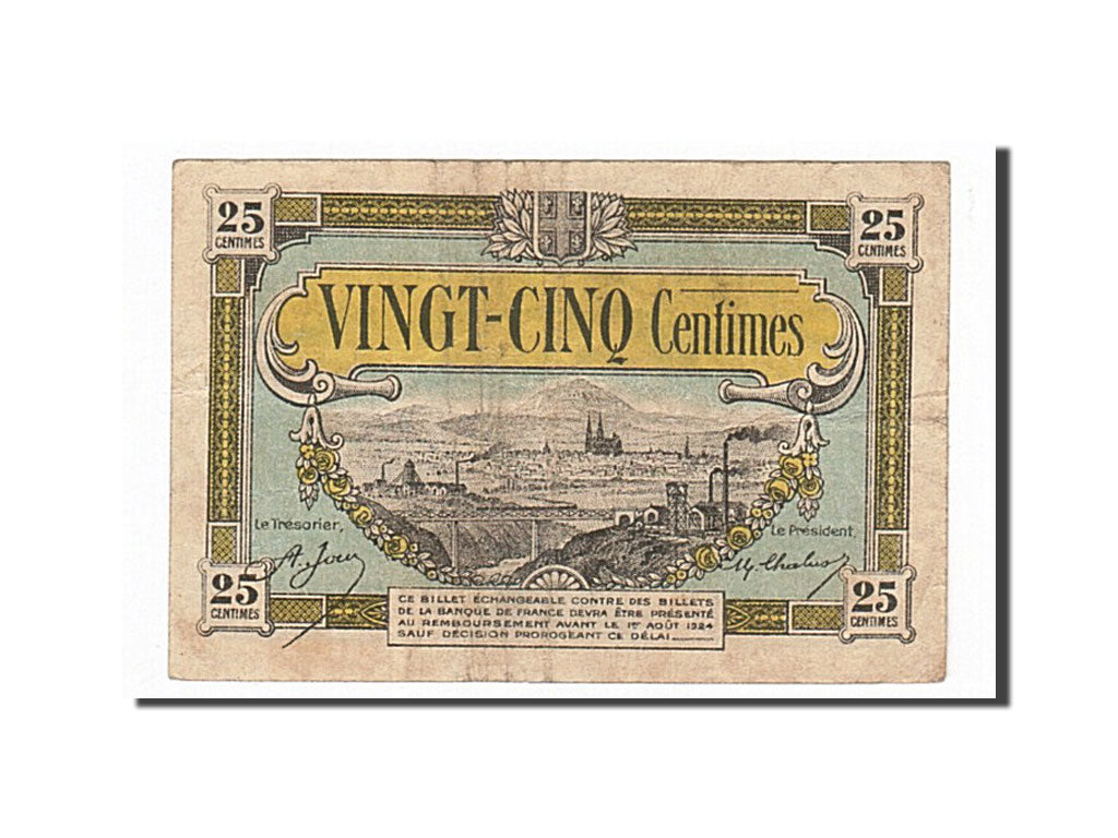 France, Clermont-Ferrand, 25 Centimes, VF(30-35), Pirot:40-1