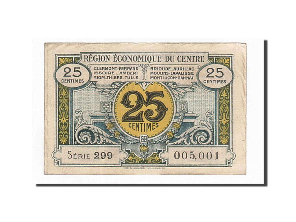 Geldschein, Frankreich, Clermont-Ferrand, 25 Centimes, SS, Pirot:40-1