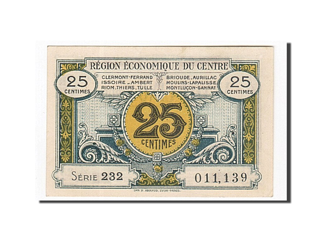 France, Clermont-Ferrand, 25 Centimes, UNC(63), Pirot:40-1