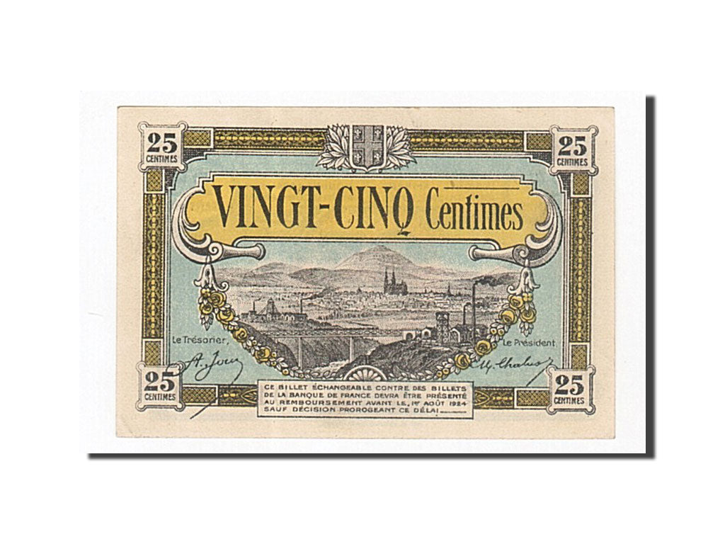 France, Clermont-Ferrand, 25 Centimes, UNC(63), Pirot:40-1