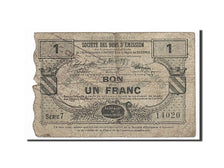 Geldschein, Frankreich, Avesnes, 1 Franc, 1916, SGE, Pirot:59-203