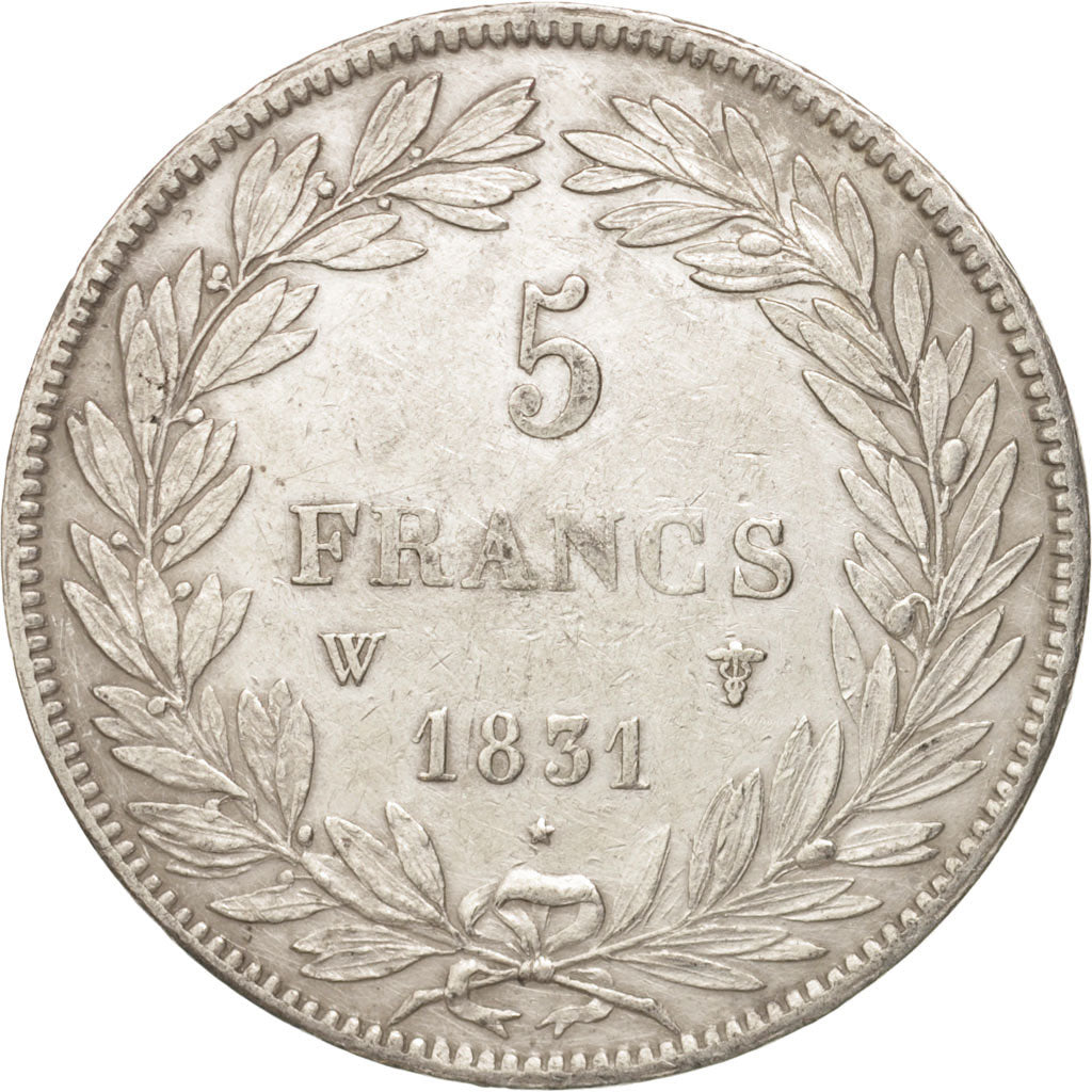Coin, France, Louis-Philippe, 5 Francs, 1831, Lille, AU(50-53), Silver