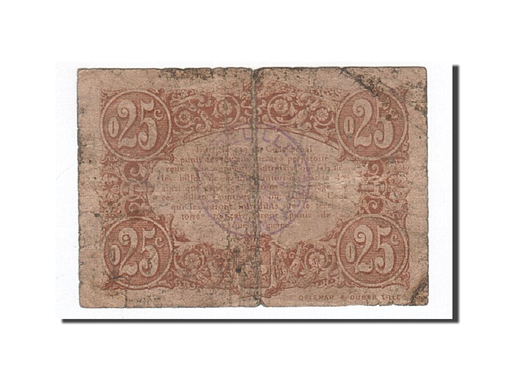 Geldschein, Frankreich, Lille, 25 Centimes, 1917, SGE, Pirot:59-1621