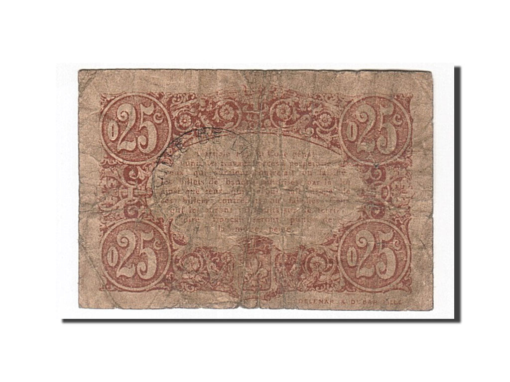 Banknote, Pirot:59-1621, 25 Centimes, 1917, France, VF(20-25), Lille