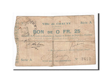 Banknote, Pirot:02-478, 25 Centimes, 1915, France, VG(8-10), Chauny