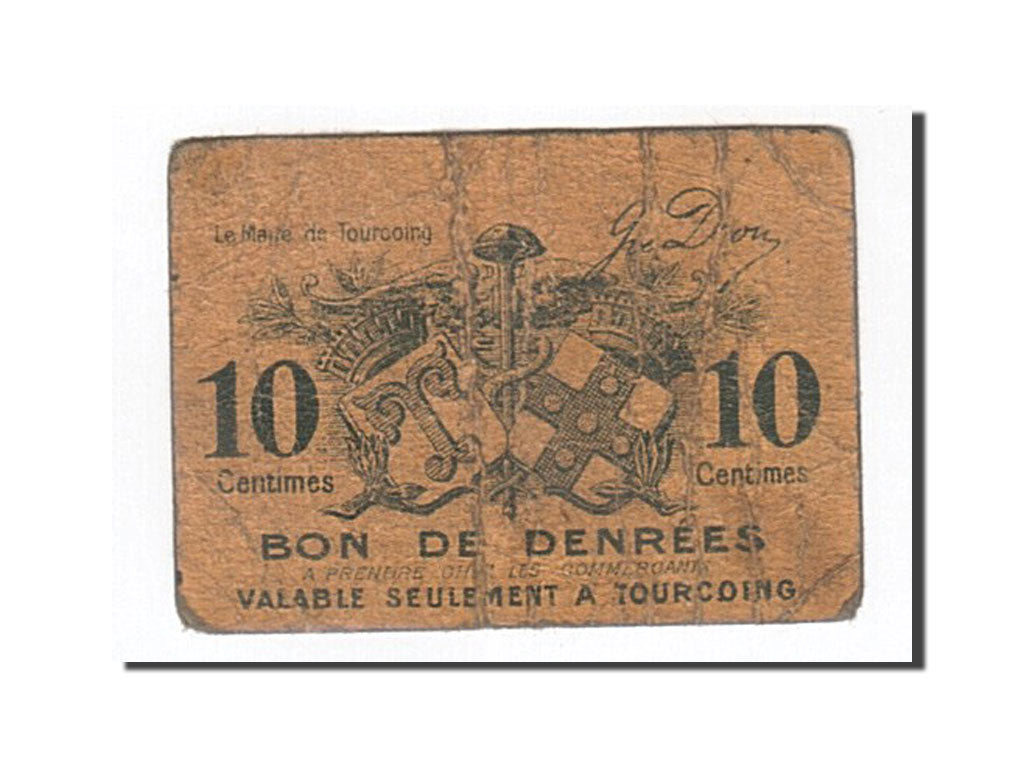 France, Tourcoing, 10 Centimes, VF(20-25), Pirot:59-3236