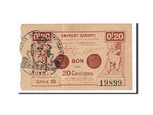 Biljet, Pirot:59-2538, 20 Centimes, 1914, Frankrijk, TTB+, Valenciennes
