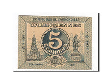Banknote, Pirot:59-3242, 5 Centimes, 1915, France, UNC(65-70), Valenciennes