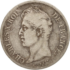 France, Charles X, 5 Francs, 1828, Lille, F(12-15), Silver, KM:728.13,Gadoury644