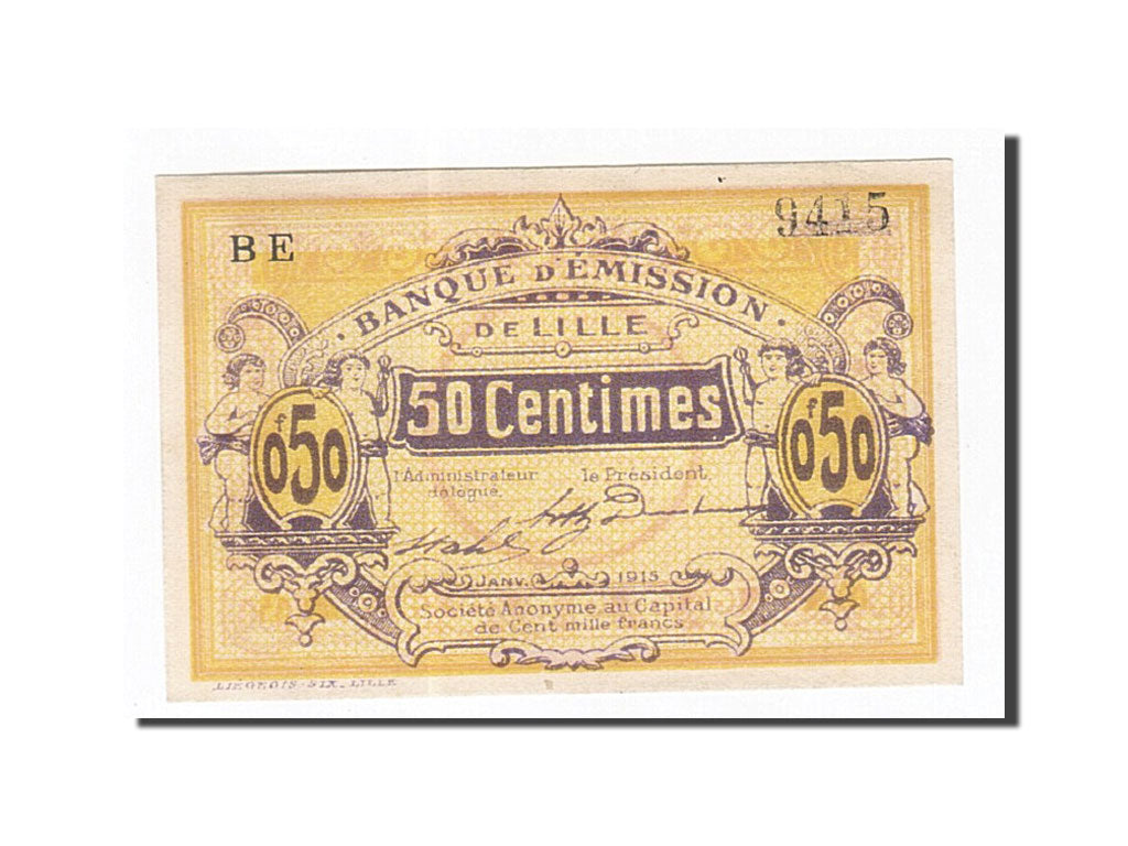 Billet, France, Lille, 50 Centimes, 1915, NEUF, Pirot:59-1594