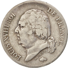 France, Louis XVIII, 5 Francs, 1824, La Rochelle, VF(20-25), Silver, KM:711.5