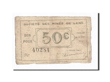 Banknote, Pirot:62-803, 50 Centimes, 1914, France, VF(20-25), Lens