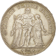 France, Hercule, 5 Francs, 1876, Paris, AU(55-58), Silver, KM:820.1, Gadoury745a