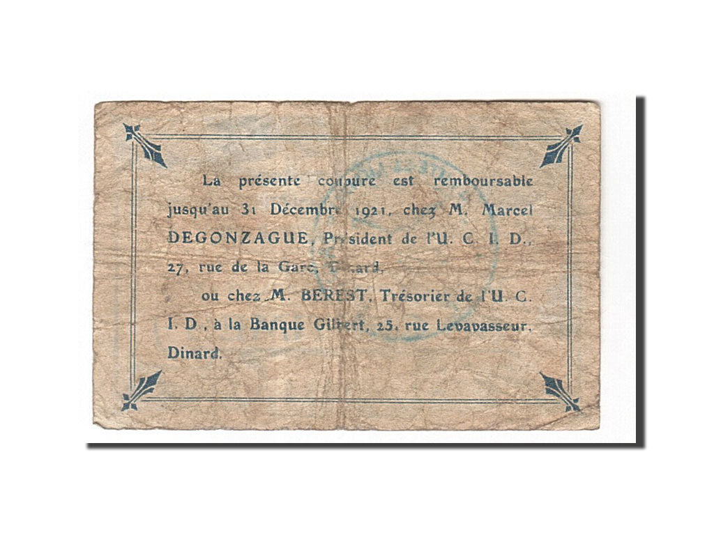 Frankreich, Dinard, 50 Centimes, 1921, S, Pirot:35-05