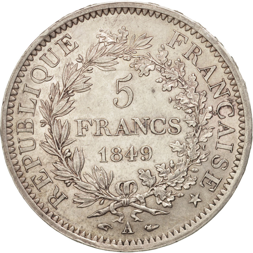 Coin, France, Hercule, 5 Francs, 1849, Paris, AU(55-58), Silver, KM:756.1