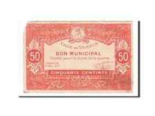 Banknot, Francja, Vertus, 50 Centimes, 1917, VF(20-25), Pirot:51-57