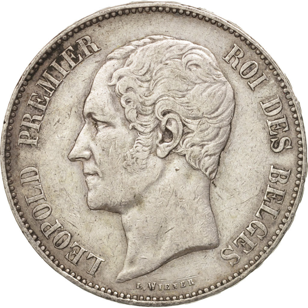 Belgium, Leopold I, 5 Francs, 5 Frank, 1851, Brussels, EF(40-45), Silver, KM:17