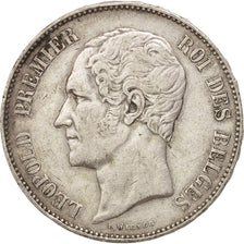 Belgium, Leopold I, 5 Francs, 5 Frank, 1851, Brussels, EF(40-45), Silver, KM:17
