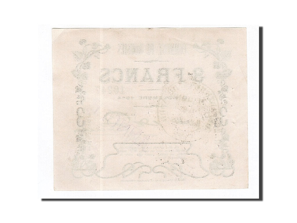 Banknote, 3 Francs, 1914, France, AU(50-53), Rousies