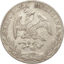 Mexico, 8 Réales, 1887, Culiacan, AU(50-53), Silver, KM:377.3