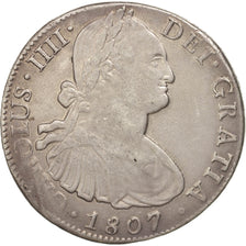 Monnaie, Mexique, Charles IV, 8 Reales, 1807, Mexico City, TTB, Argent, KM:109