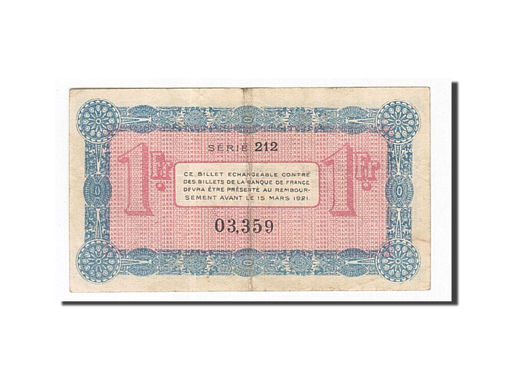 Billet, France, Annecy, 1 Franc, 1917, TTB, Pirot:10-12