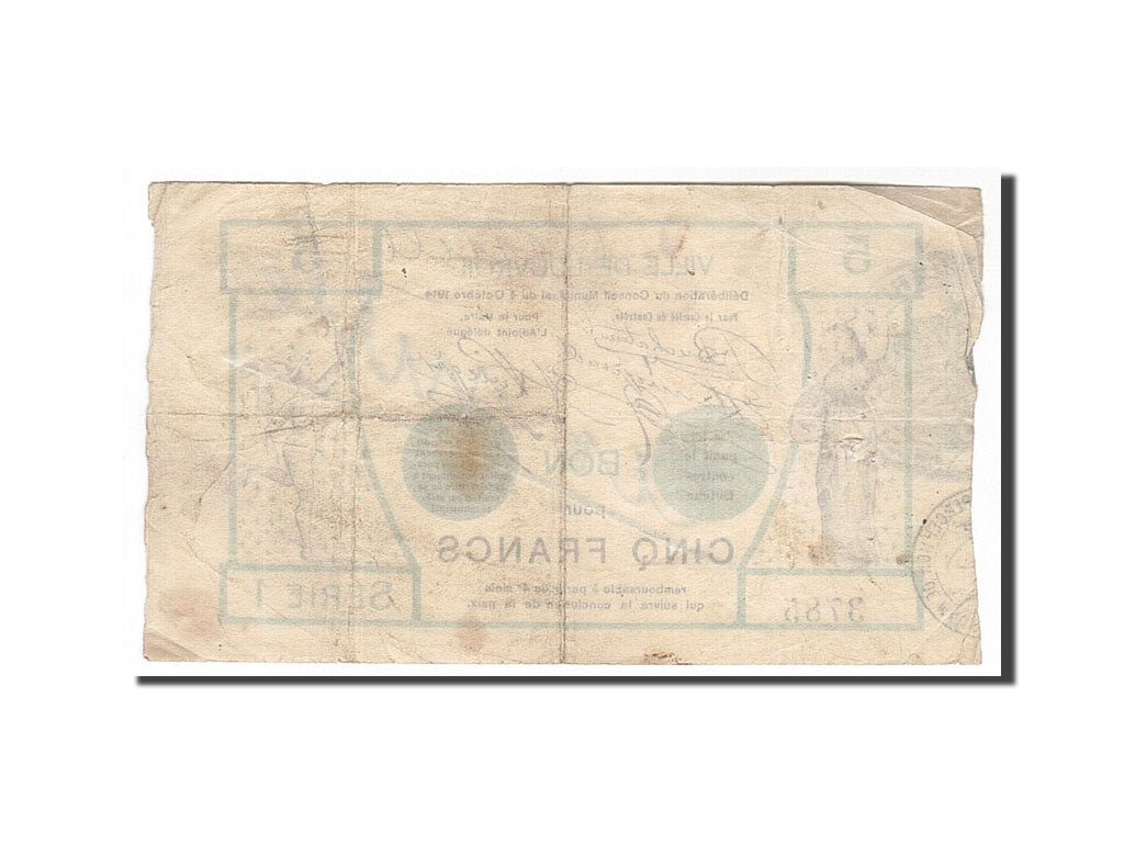 France, Louvroil, 5 Francs, 1914, VF(20-25), Pirot:59-1664