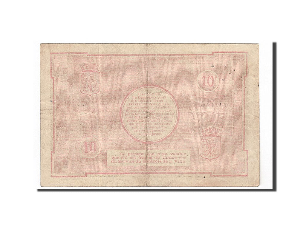 Banknote, Pirot:59-1609, 10 Francs, 1916, France, VF(30-35), Lille