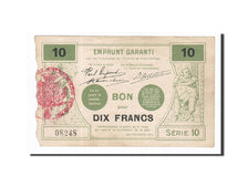 Banknot, Francja, Valenciennes, 10 Francs, 1914, EF(40-45), Pirot:59-2546
