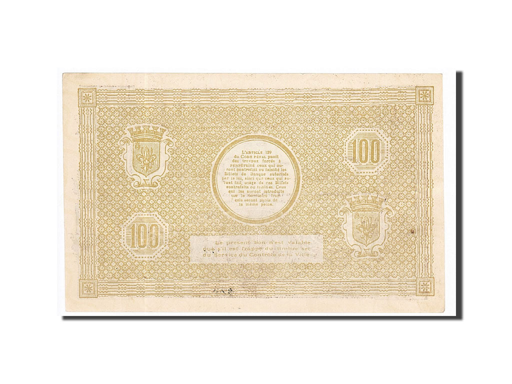Banknote, Pirot:59-1652, 100 Francs, 1917, France, UNC(60-62), Lille