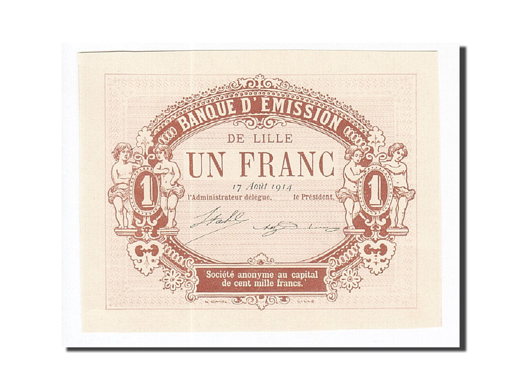 Billet, France, Lille, 1 Franc, 1914, NEUF, Pirot:59-1589