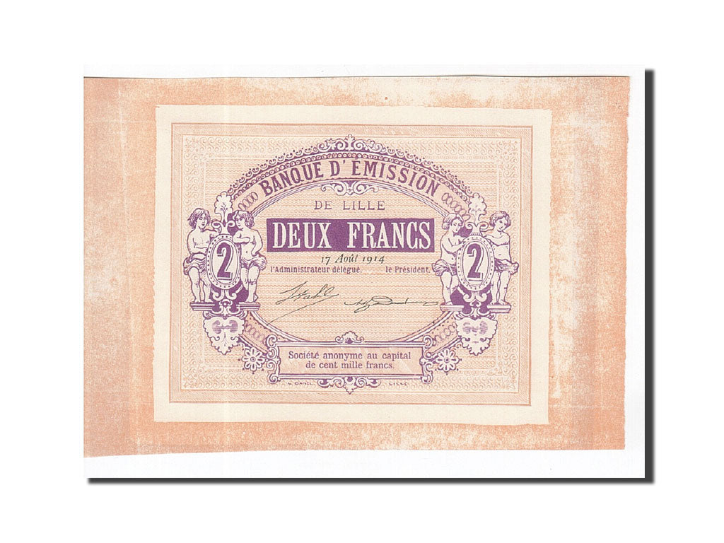 Billet, France, Lille, 2 Francs, 1914, NEUF, Pirot:59-1591