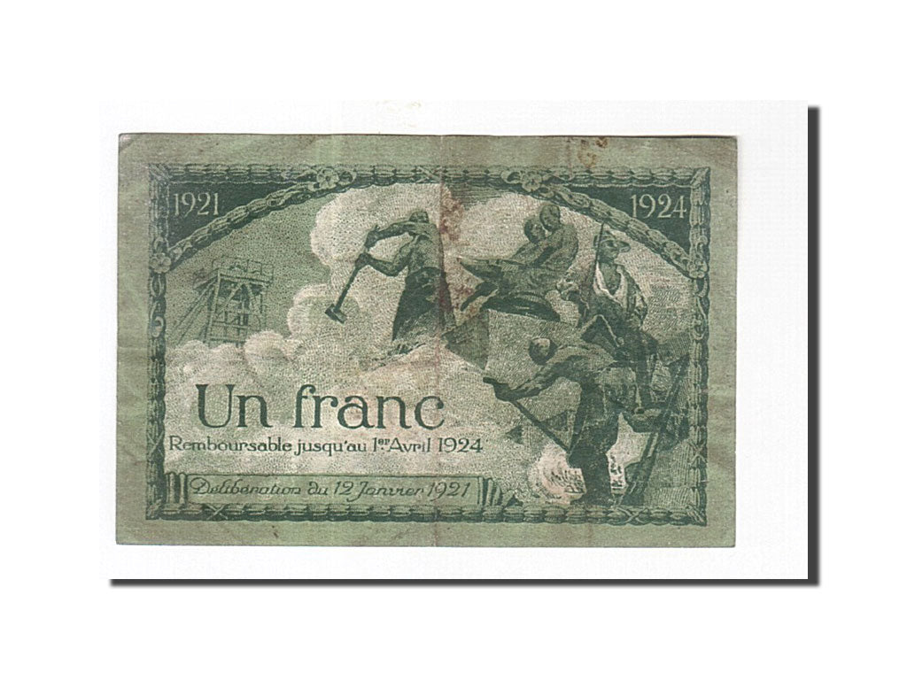 Banknote, Pirot:114-7, 1 Franc, 1921, France, VF(30-35), Saint-Etienne