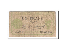 Banknote, Algeria, 1 Franc, 1914, 1914-09-03, VF(20-25)
