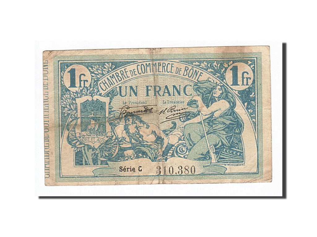 Algeria, Bône, 1 Franc, 1917, 1917-07-10, SS, Pirot 138-5