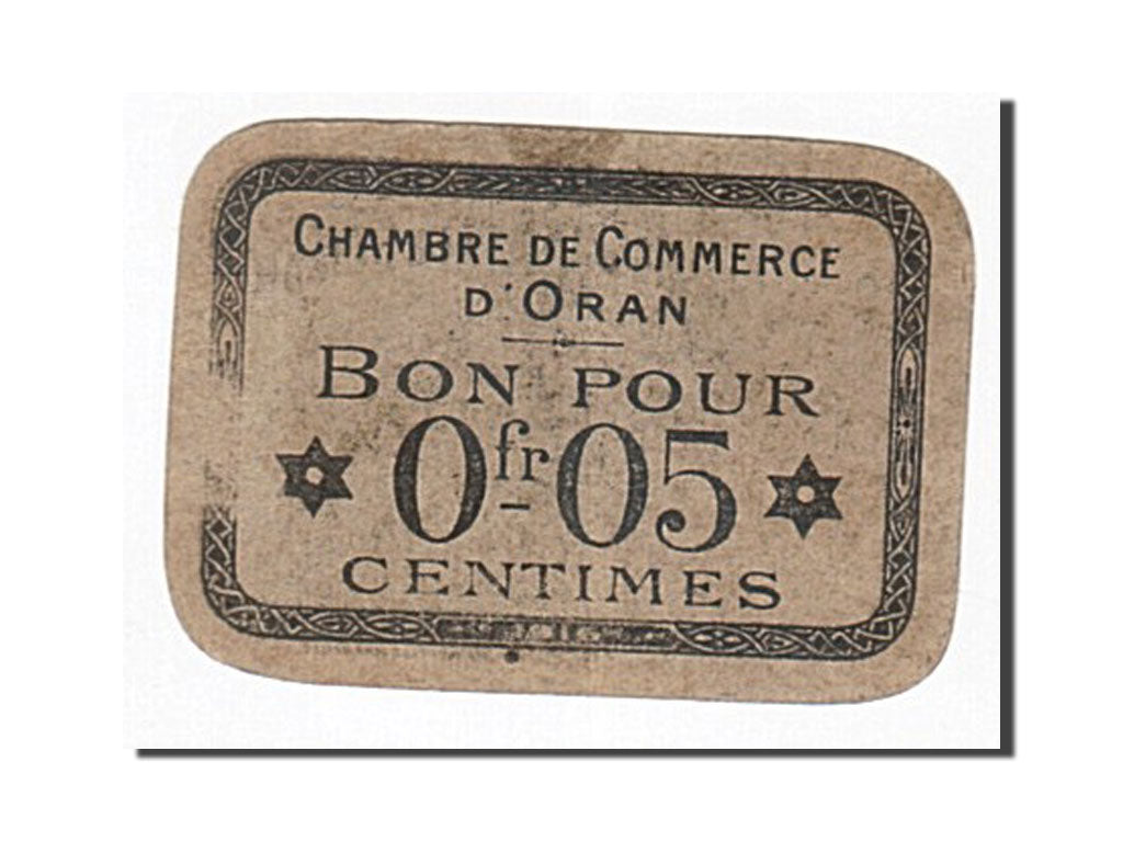 Algeria, Oran, 5 Centimes, 1916, EF(40-45), Pirot 141-48