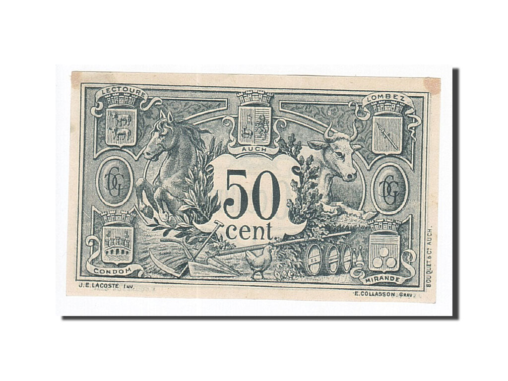 France, Auch, 50 Centimes, 1914, UNC(63), Pirot:15-1