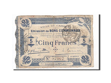 Billet, France, Cambrai, 5 Francs, 1914, TB, Pirot:59-450