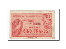 Frankreich, Courrières, 5 Francs, 1914, S+, Pirot:62-341