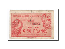 Francia, Courrières, 5 Francs, 1914, MB+, Pirot:62-341