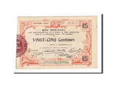 Banknote, Pirot:02-1300, 25 Centimes, 1915, France, AU(55-58), Laon