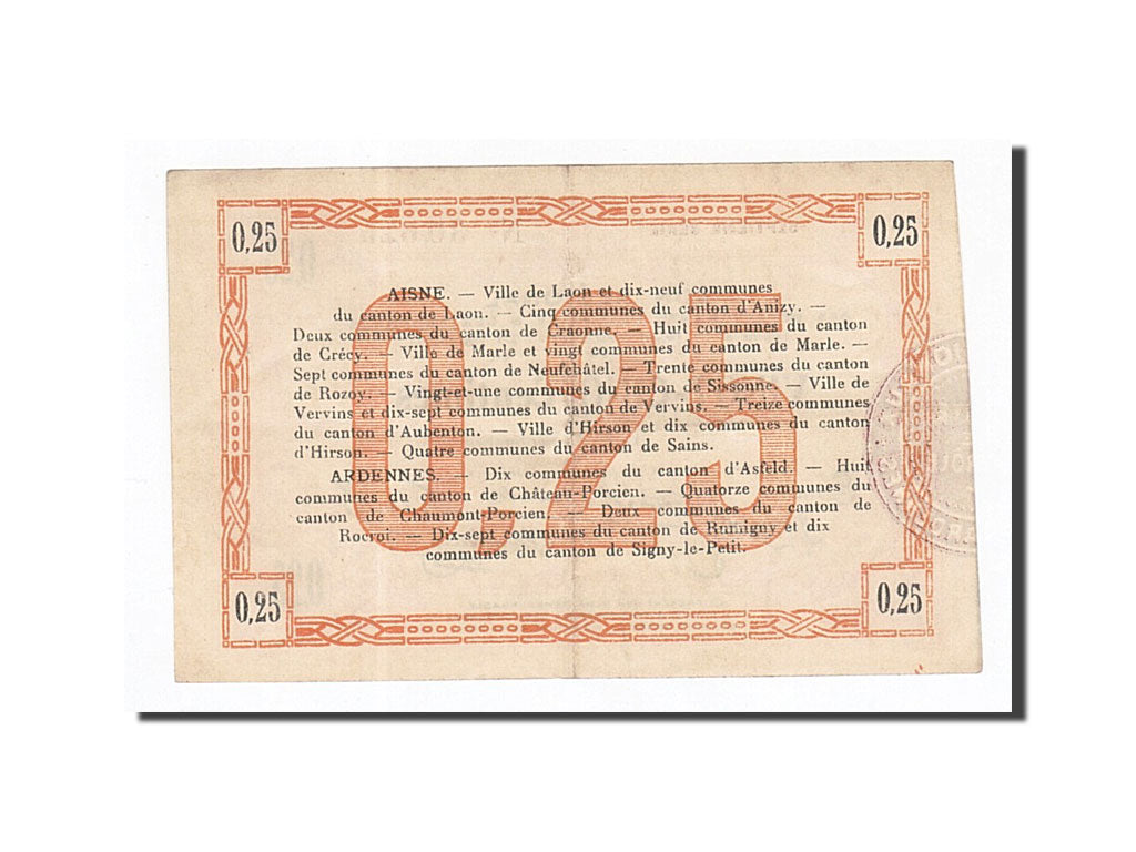 Billet, France, Laon, 25 Centimes, 1915, SUP, Pirot:02-1300