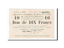 Billete, 10 Francs, Pirot:08-92, 1916, Francia, MBC, Charleville-Mézières