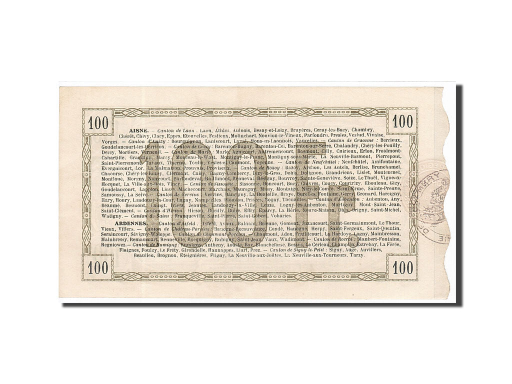France, Laon, 100 Francs, 1915, UNC(63), Pirot:02-1305