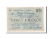 Banknote, Pirot:59-760, 20 Francs, 1916, France, EF(40-45), Douai