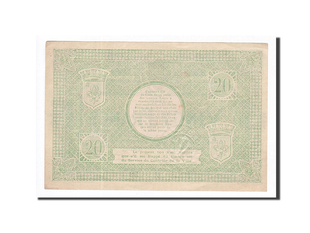 Billet, France, Lille, 20 Francs, 1917, SPL, Pirot:59-1616