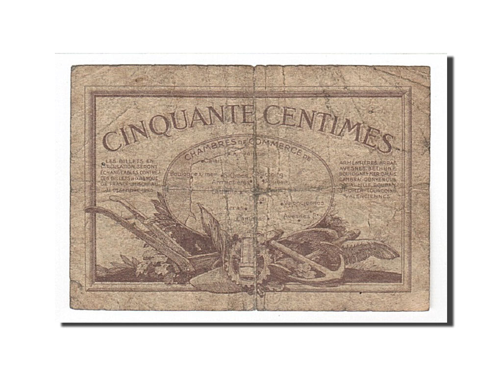 Francia, Lille, 50 Centimes, B+, Pirot:94-4