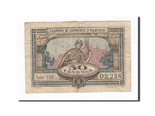 Banconote, Pirot:14-1, MB+, Aubenas, 50 Centimes, 1921, Francia