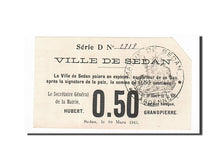 Banconote, Pirot:08-260, SPL, Sedan, 50 Centimes, 1915, Francia