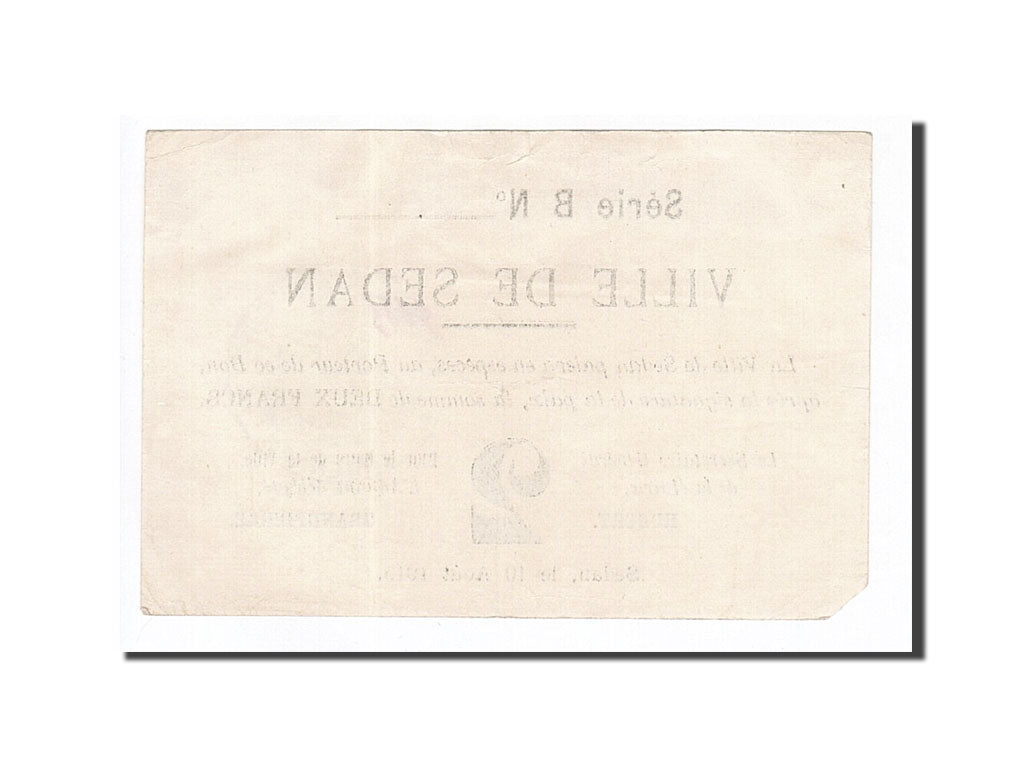 Geldschein, Frankreich, Sedan, 2 Francs, 1915, SS+, Pirot:08-272